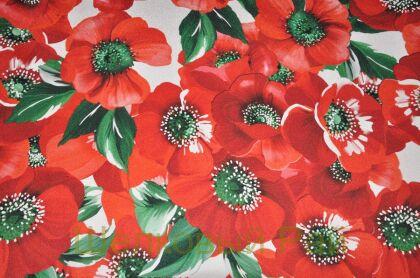 Шелк крепдешин маки "Dolce&Gabbana" (д-731)