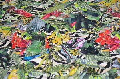 Шелк креп стрейч тропики (д-1177)