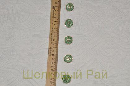 Пуговицы с логотипом зеленые "Chanel" (д-1229)