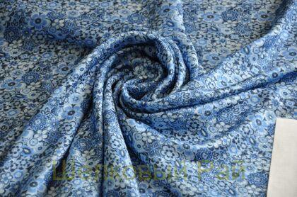 Шелк с хлопком мелкие цветы (д-1255)