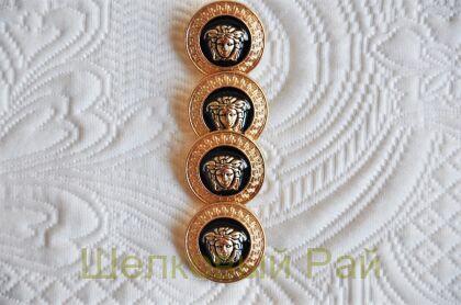 Пуговицы черные Versace 25 мм (д-1386)
