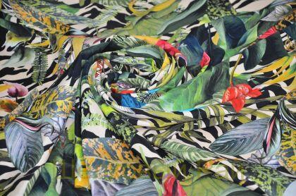 Шелк креп стрейч тропики (д-1177)