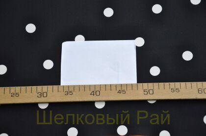 Крепдешин шелк стрейч горох (д-1057)