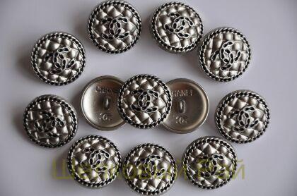 Пуговицы Chanel 23 мм серого цвета (д-1421)