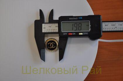 Пуговицы Chanel черные, золотистые 20 мм (д-1438)