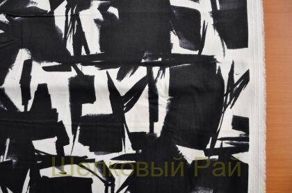 Хлопок-стрейч черно-белый (в-69)