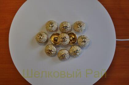 Пуговицы Chanel, золотого цвета 18 мм (д-1424)