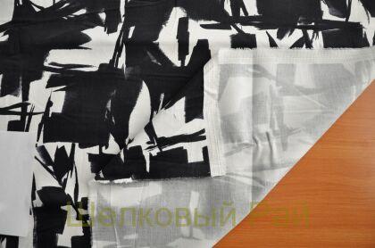 Хлопок-стрейч черно-белый (в-69)