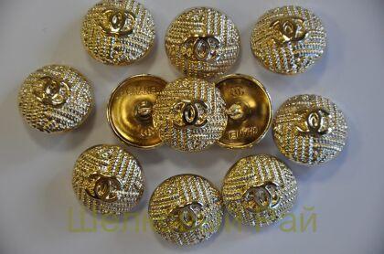 Пуговицы Chanel, золотого цвета 18 мм (д-1424)