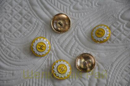Пуговицы желтые в стиле Шанель (д-1241)