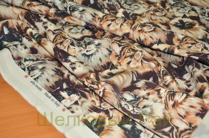 Шерсть "Stella McCartney" ткань с котиками (д-59)