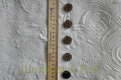 Пуговицы деревянные "Fendi" (1086)