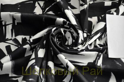 Хлопок-стрейч черно-белый (в-69)