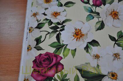 Шелк креп стрейч цветы "Dolce&Gabbana" (д-1193)