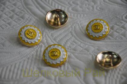 Пуговицы желтые в стиле Шанель (д-1241)