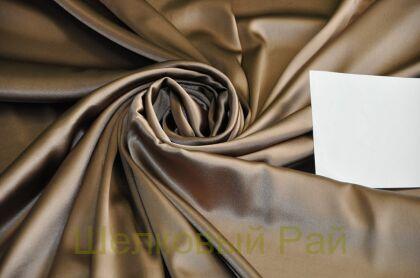 Шелк-эластан светло-коричневый цвет (д-945)