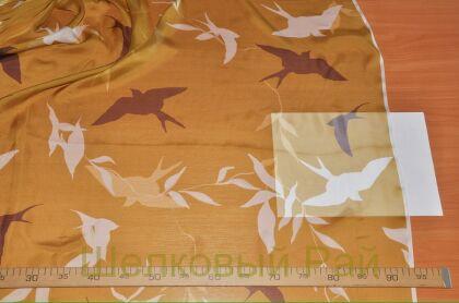 Шифон шелк "Ласточки" (д-833)