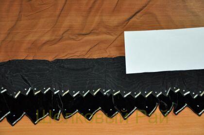 Сетка-бархат со стразами (в-40)