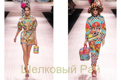 Крепдешин шелк рыцари "Dolce&Gabbana" (д-730)