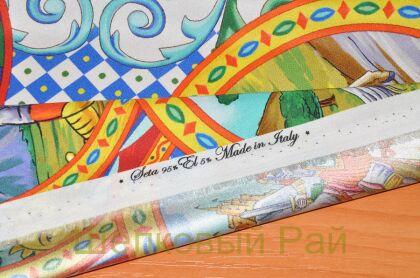 Крепдешин шелк рыцари "Dolce&Gabbana" (д-730)