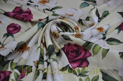 Шелк креп стрейч цветы "Dolce&Gabbana" (д-1193)