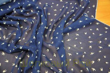 Шифон с ласточками (д-1302)