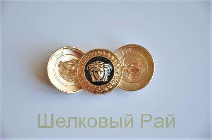Пуговицы черные Versace 25 мм (д-1386)