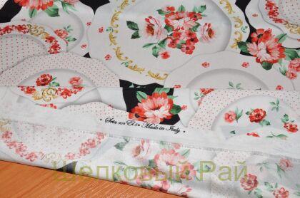 Шелк-стрейч крепдешин тарелки "Dolce&Gabbana" (д-628)