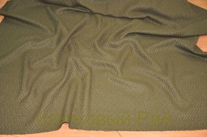 Шерсть вязаная костюмная хаки (д-963)