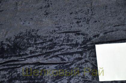 Бархат шелковый темно-синий (д-1186)