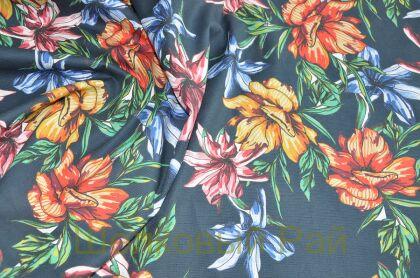 Хлопок с цветами "Gucci" (д-146)