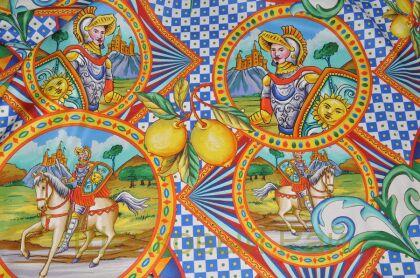 Крепдешин шелк рыцари "Dolce&Gabbana" (д-730)