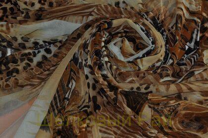 Сетка стрейч леопард "R.Cavalli" (д-788)