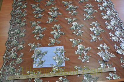 Сетка с золотыми пайетками (а-55)