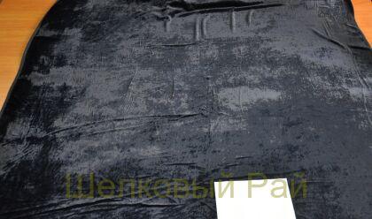 Бархат шелковый темно-синий (д-1186)