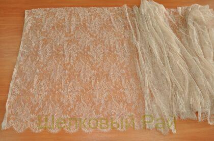 Тонкое кружево "Solstiss" (цвет кремовый) (б-229)