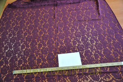 Кружево бордовое купон (д-1217)