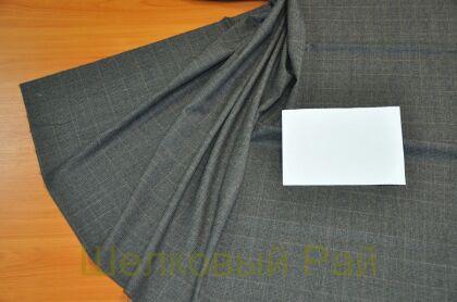 Шерсть костюмная в клетку (д-1019)