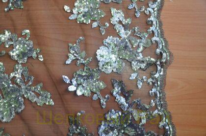 Сетка с золотыми пайетками (а-55)