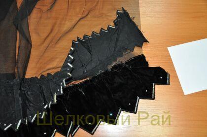 Бархат для отделки со стразами (в-40-1)