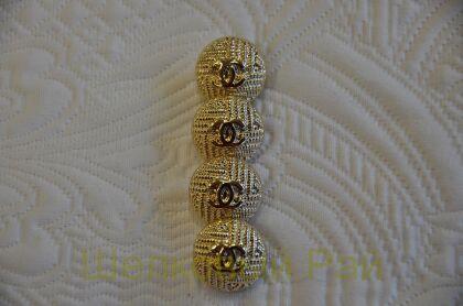 Пуговицы "Chanel" металлические золотые 23 мм (д-1425)