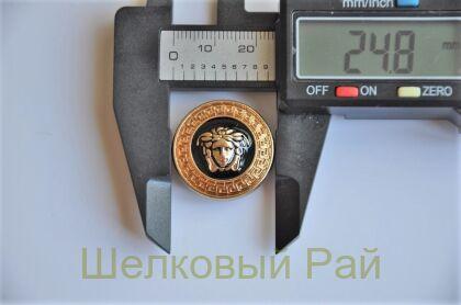 Пуговицы черные Versace 25 мм (д-1386)