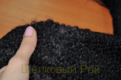 Шерсть букле "D&G" Цвет-черный (г-374)