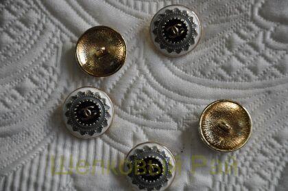 Пуговицы металлические с логотипом "Chanel" (д-1242)