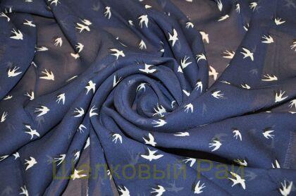 Шифон с ласточками (д-1302)