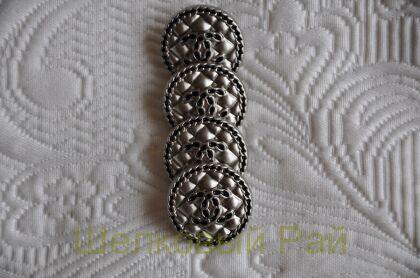 Пуговицы Chanel 23 мм серого цвета (д-1421)