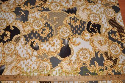 Шелк стрейч крепдешин якоря "Versace" (д-851)