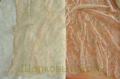 Тонкое кружево "Solstiss" (цвет кремовый) (б-229)