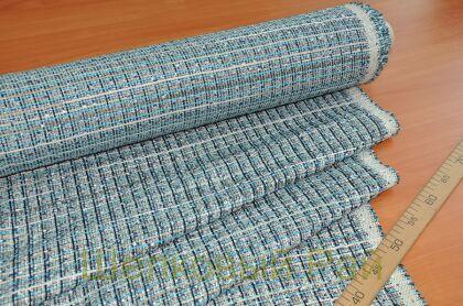 Ткань костюмная "Chanel" арт д-203 (цвет голубой)