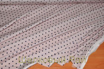 Шелк с эластаном Горошек д-854